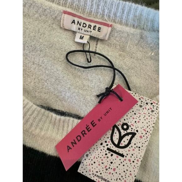 NEW Striped Sweater Color Block Pullover Knit Top- Medium - Picture 6 of 7